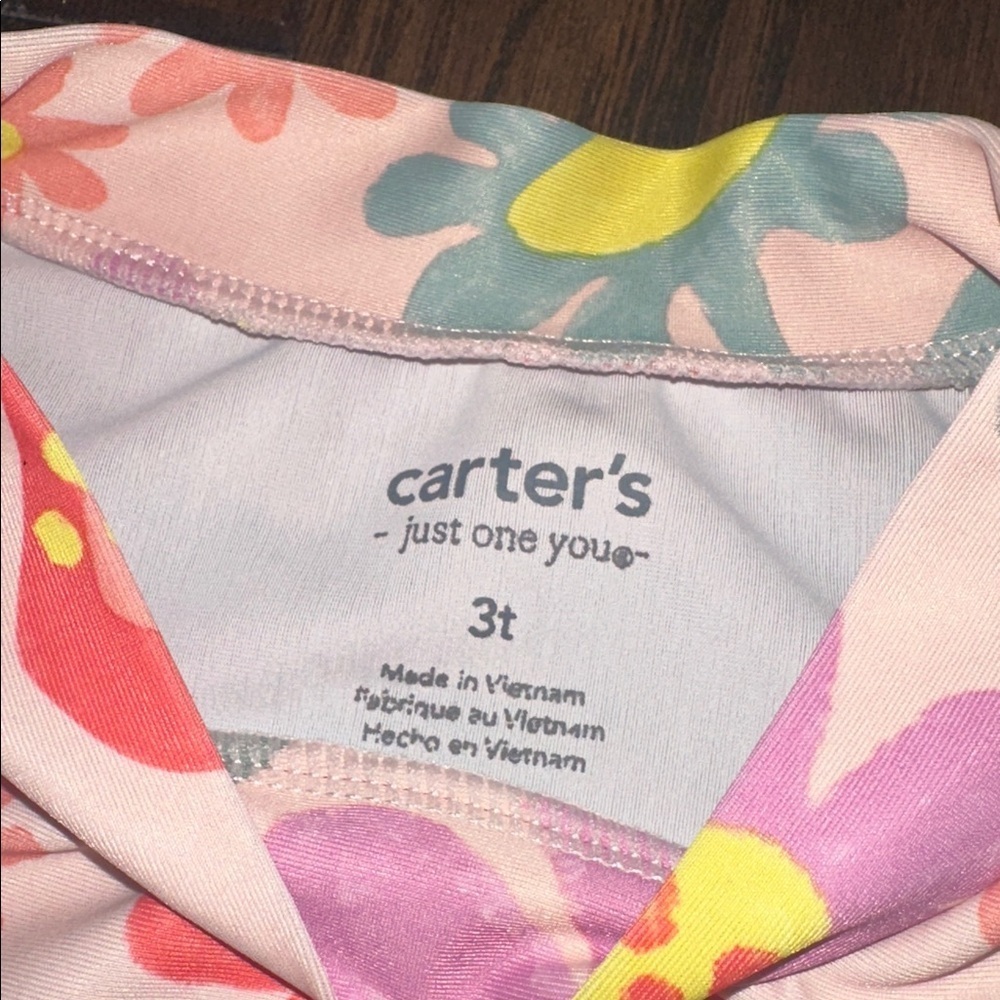 Carter's & Crown and Ivy Pink and purple girls  Swim Rashguards size 3T - Picture 2 of 4